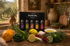 Giftbox holds a Selection of five 100ml bottles of Leafyridge Oil image